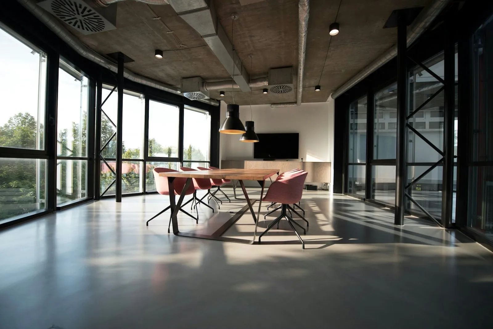 Modern meeting room ready for a working session